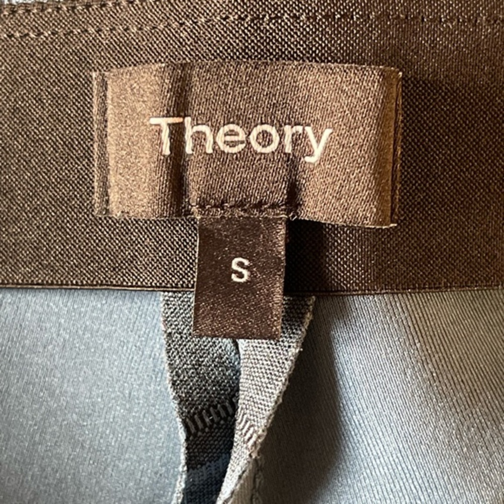 Theory Womens Grid Scuba Legging Pants Blue Size Small EUC - Picture 7 of 7